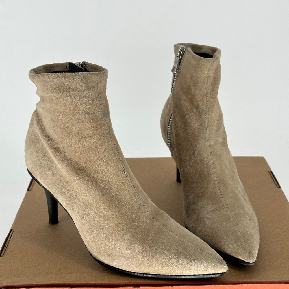 Rag & Bone Beha Suede Leather Pointed Stretch 3" Heel Ankle Boot 36.5 Italy
